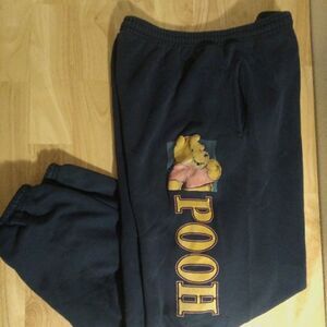 Vintage Winnie The Pooh Logo Sweatpants Joggers Trainers